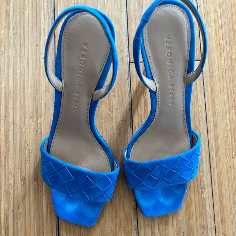 Veronica Beard Augustina Blue Heels 6.5 - Picture 9 of 10